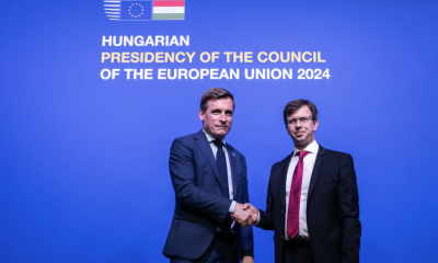 Oliver Röpke, præsident for Det Europæiske Økonomiske og Sociale Udvalg (EØSU) og János Bóka, Ungarns EU-minister