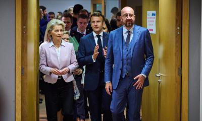 Ursula von der Leyen , Emmanuel Macron , Charles Michel 2022